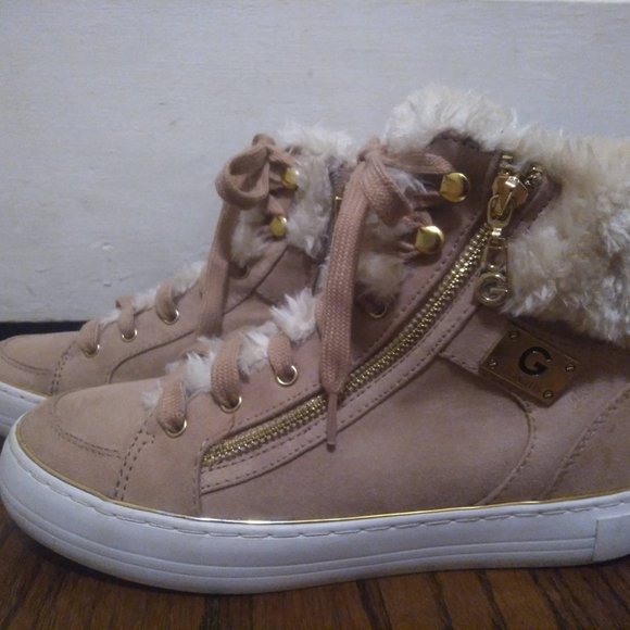 Guess Suede Fur Booties - Picture 4 of 6